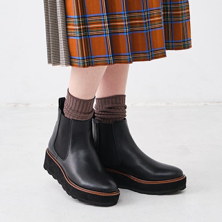 厚底サイドゴアショートブーツ レディースシューズ 品番 Orts Oriental Traffic オリエンタルトラフィック のレディースファッション通販 Shoplist ショップリスト