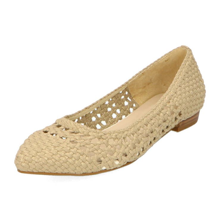 メッシュフラットパンプス