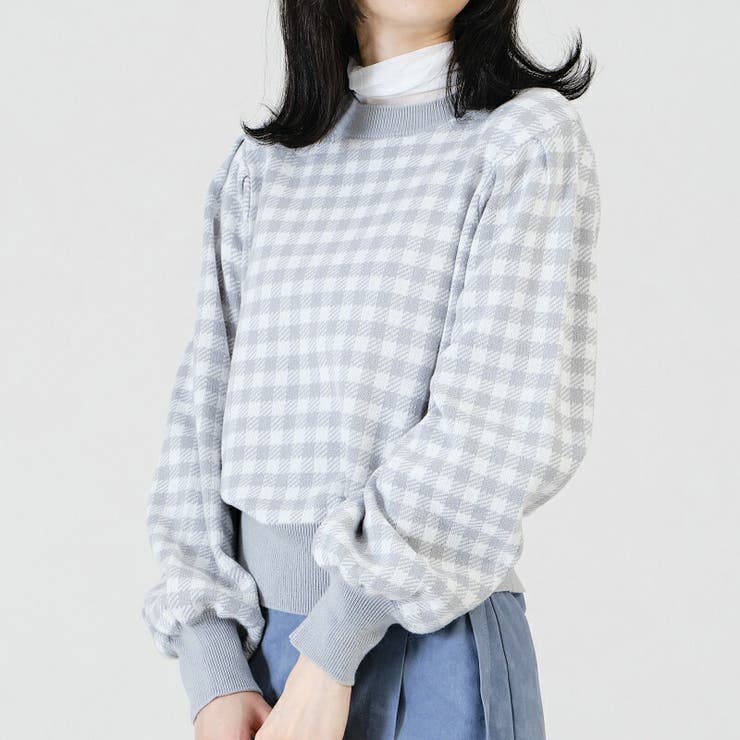 ギンガムチェックパフニット 品番 Orts Oriental Traffic オリエンタルトラフィック のレディースファッション通販 Shoplist ショップリスト
