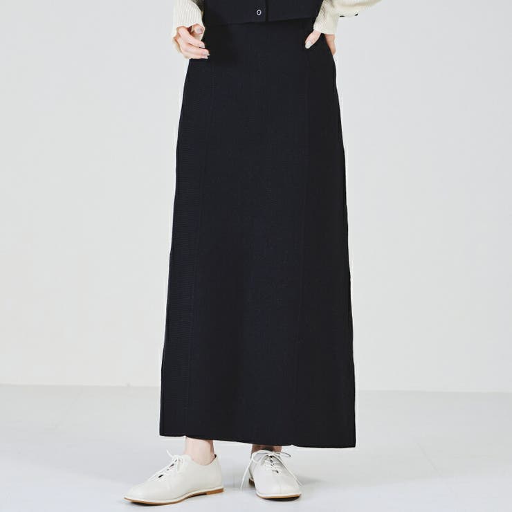 ブラック | ハイウエスト2WAYニットタイトスカート/AC1325 acro アクロ | ORiental TRaffic