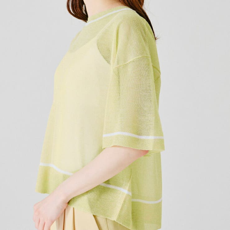 配色ラインシアーニットTシャツ/AC1356 acro アクロ | ORiental TRaffic | 詳細画像4 