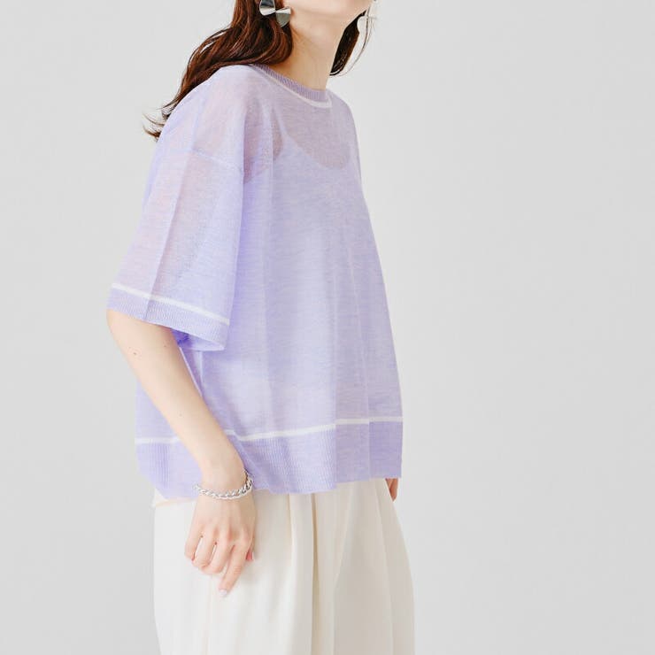 配色ラインシアーニットTシャツ/AC1356 acro アクロ | ORiental TRaffic | 詳細画像10 