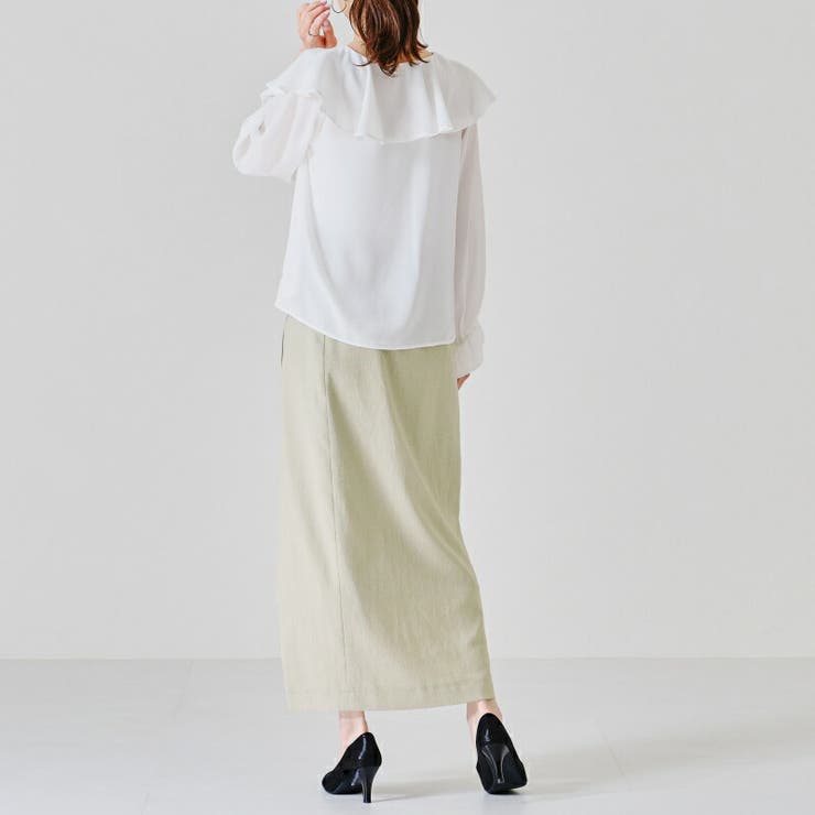 フレア衿ブラウス/AC1365 acro アクロ[品番：ORTS0003760]｜ORiental 