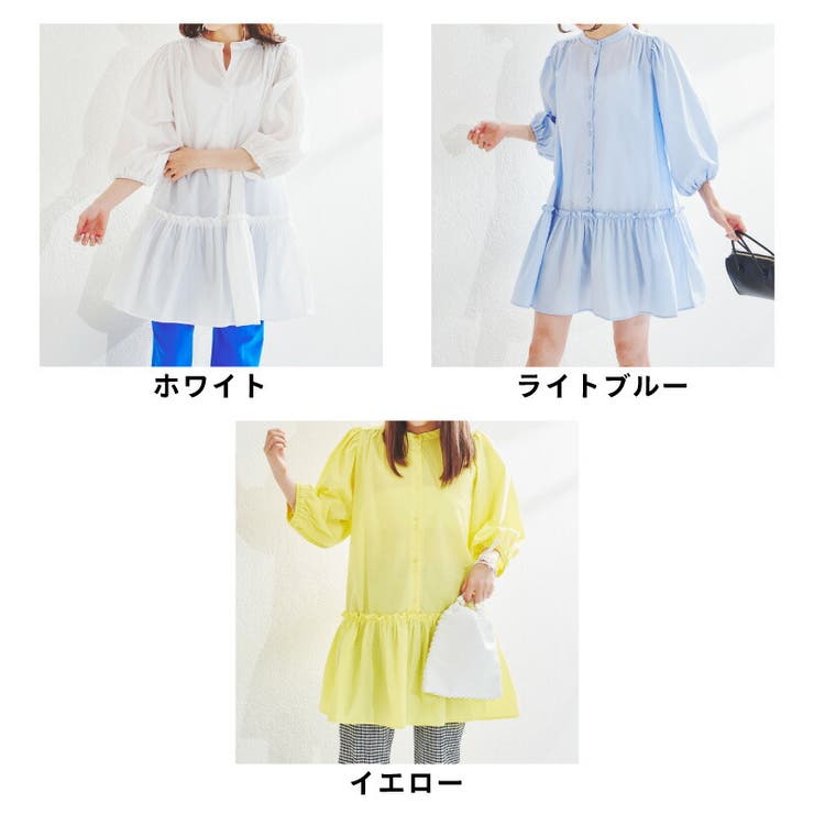 《acro》アクロボリューム袖ティアードチュニック