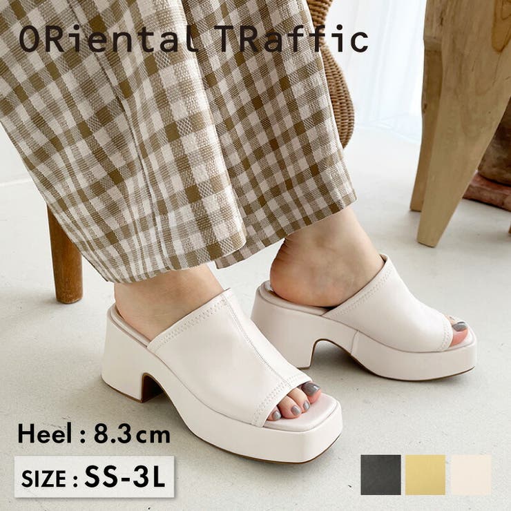 バルキーヒールミュールサンダル[品番：ORTS0003714]｜ORiental