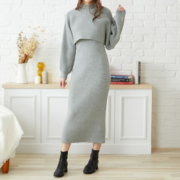 ❤️24冬新作 新品 ♡ SelfPortrait 青ニットワンピース♡　C07 ニットワンピース レディース ハイネック ニット ワンピース