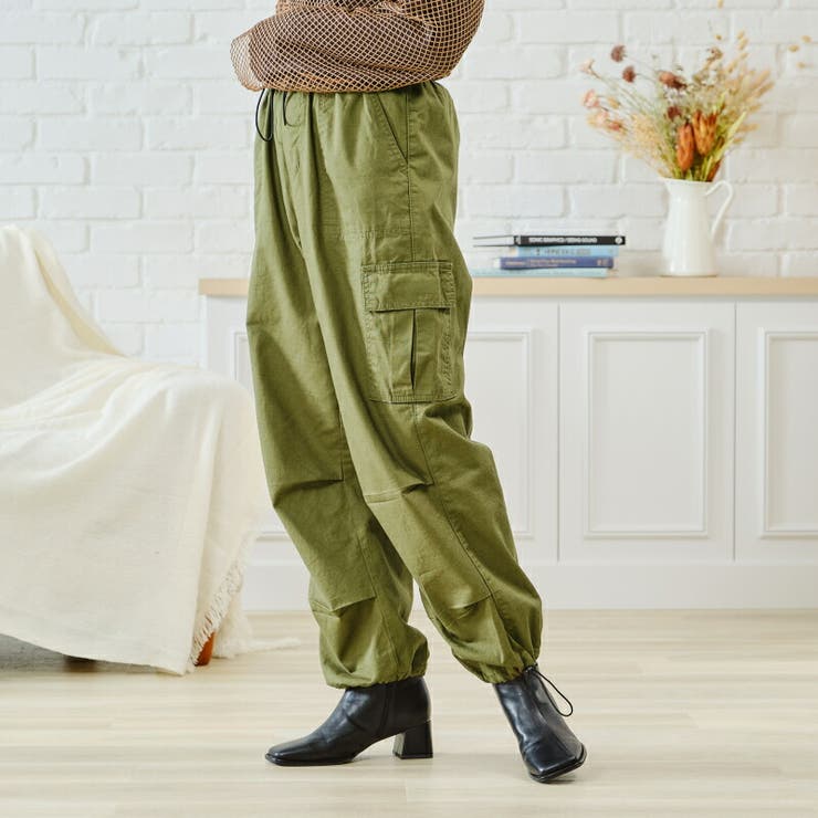 新品タグ付き　アナイ　カーゴパンツ acro》アクロ スピンドルストッパー付きベイカーカーゴパンツ