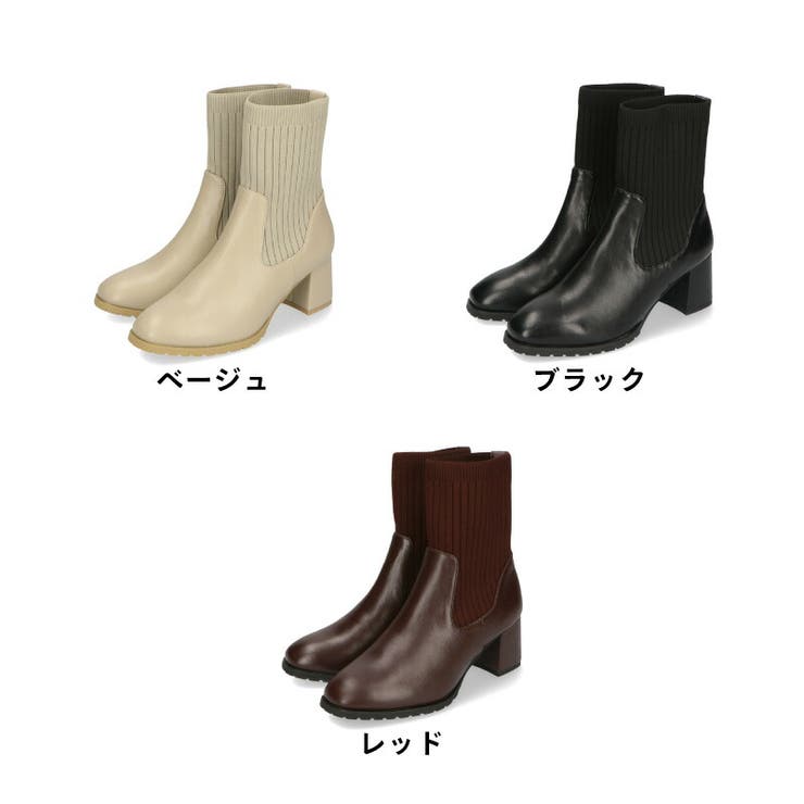 スクエアトゥニットヒールブーツ/21421[品番：ORTS0003979]｜ORiental  TRaffic（オリエンタルトラフィック）のレディースファッション通販｜SHOPLIST（ショップリスト）