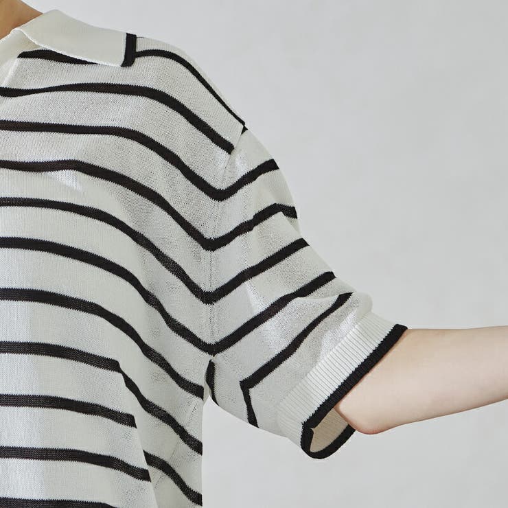 ボーダースキッパーネックポロニット《acro》アクロ | ORiental TRaffic | 詳細画像4 