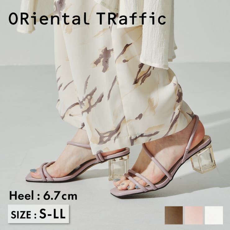 ナローストラップクリアヒールサンダル[品番：ORTS0003289]｜ORiental