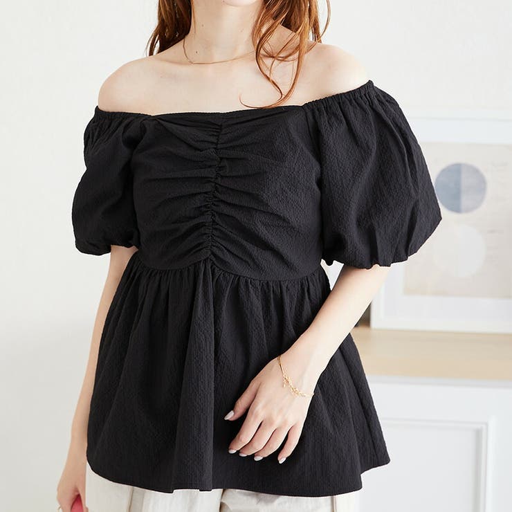 《acro》アクロ Wフロントパフスリーブトップス | ORiental TRaffic | 詳細画像7