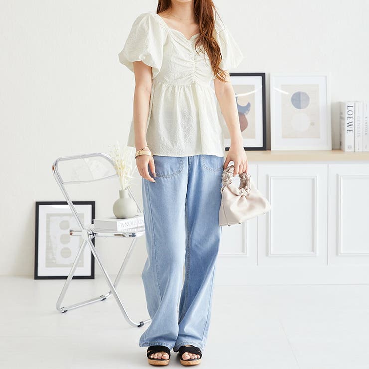 《acro》アクロ Wフロントパフスリーブトップス | ORiental TRaffic | 詳細画像13