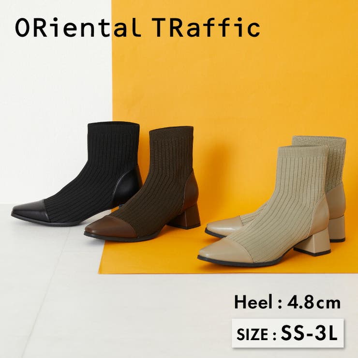 《オリエンタルトラフィック》切替ニットヒールブーツ | ORiental TRaffic | 詳細画像1 