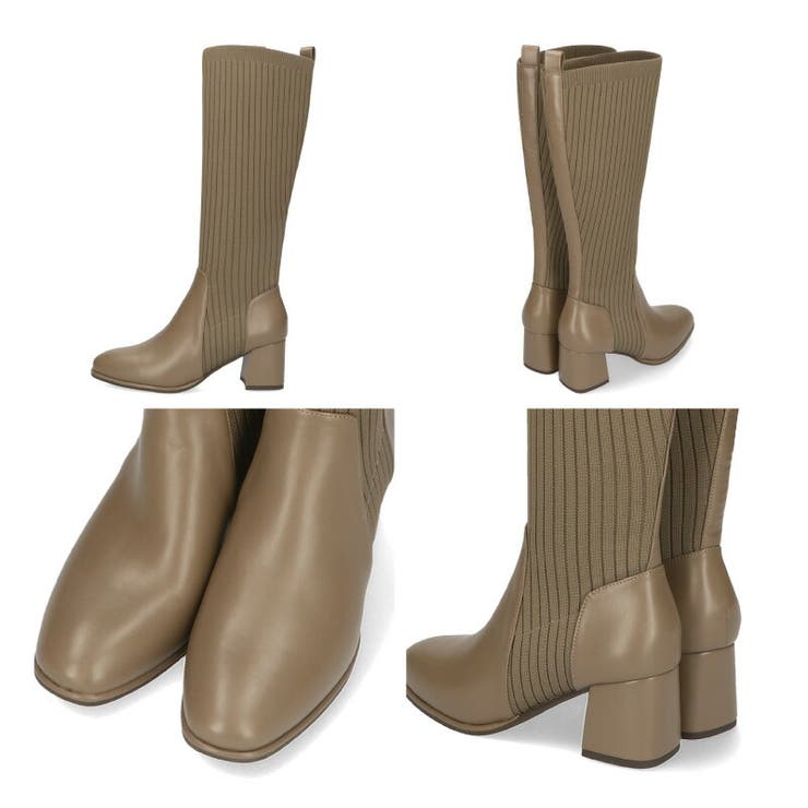 ニットロングヒールブーツ/31509[品番：ORTS0005962]｜ORiental