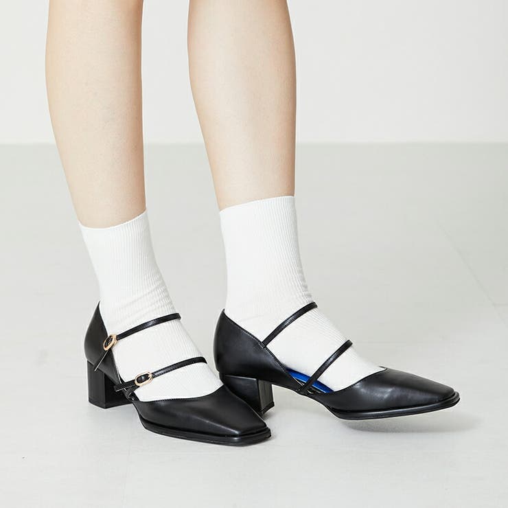 OHGA☆人気☆ダブルストラップパンプス☆24cmの通販 by yh｜ラクマ