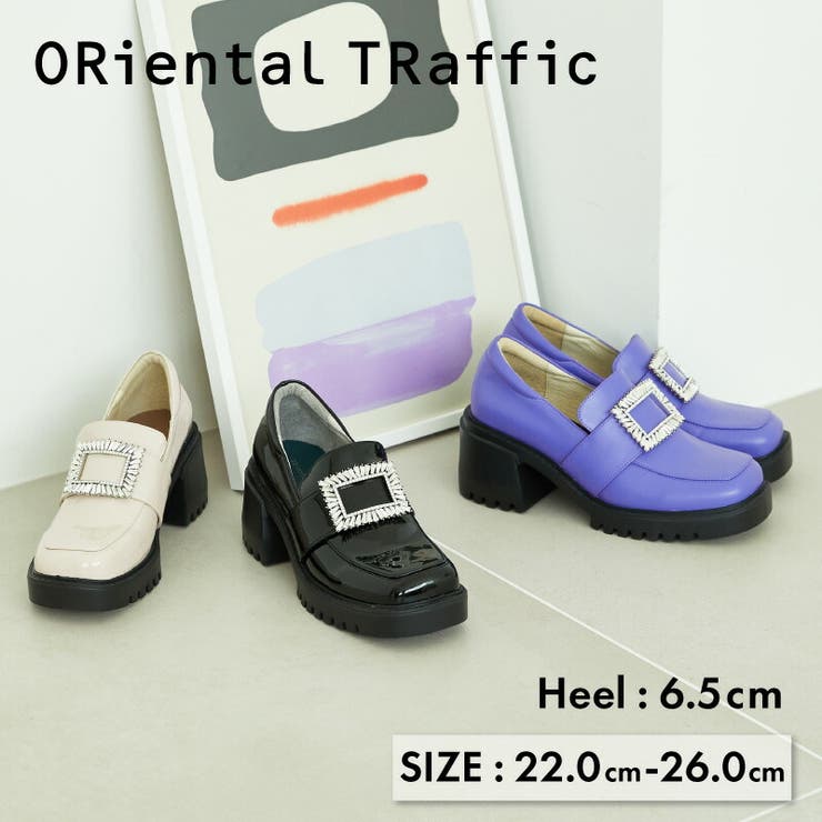 スクエアビジューバックルシューズ[品番:ORTS0005957 スクエアビジューバックルシューズ[品番:ORTS0005957