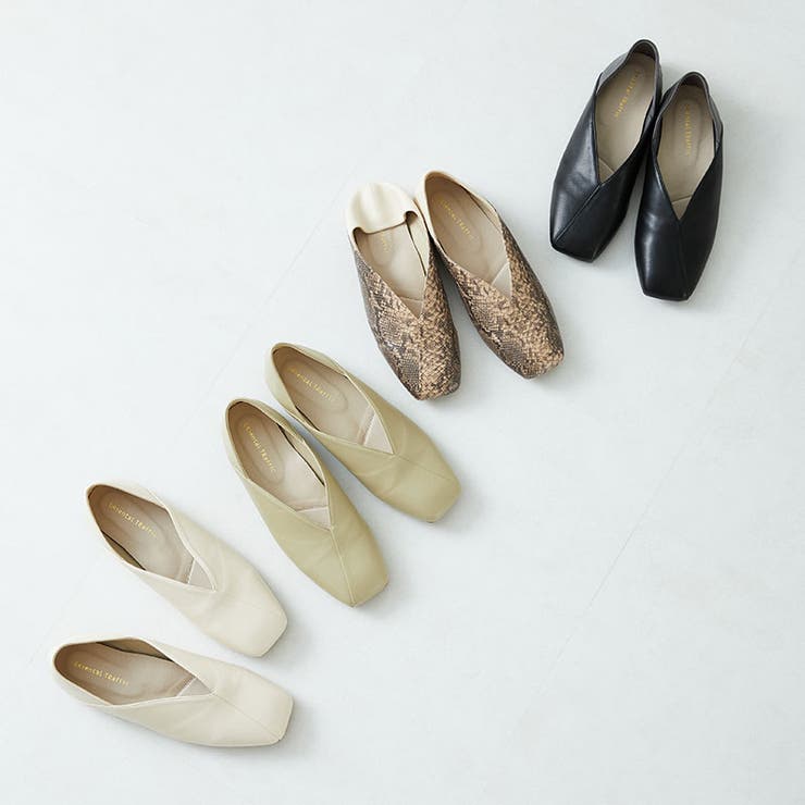 累計150万足突破【跳べるパンプ】】スクエアトゥバブーシュ/R-3211