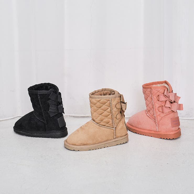 アグ ダブルリボン ムートンブーツ ミドル キャメル 24cm アグ ダブルリボン ムートンブーツ ミドル キャメル 24cm レディース