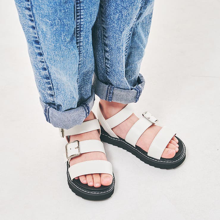 KIDS 厚底バックルベルトサンダル/K-221[品番：ORTS0003811