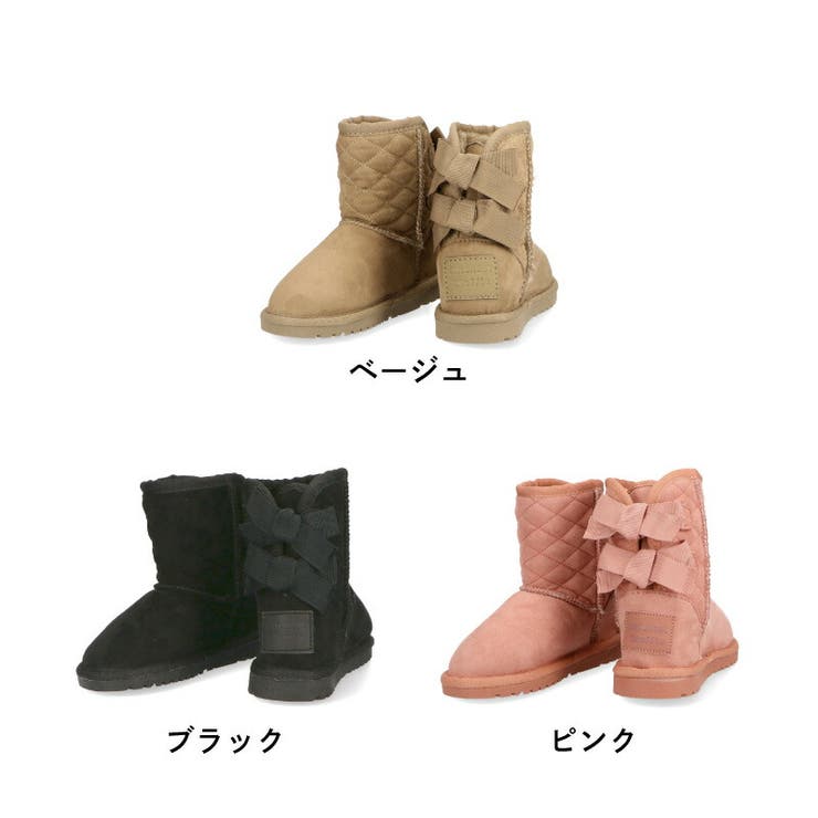 KIDS ダブルリボンムートンブーツ/K-942[品番：ORTS0000246]｜ORiental