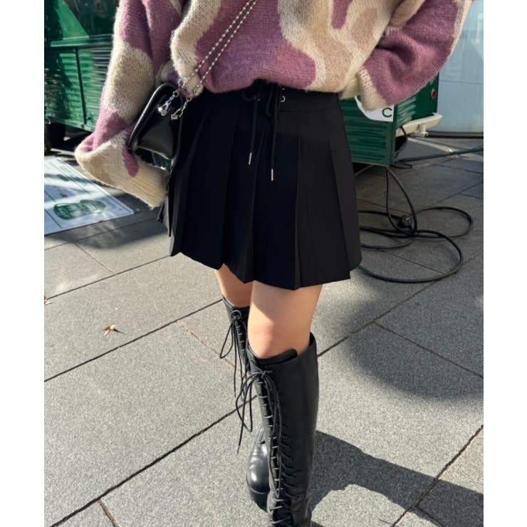 《k》レースアッププリーツミニスカート | nemne | 詳細画像15 