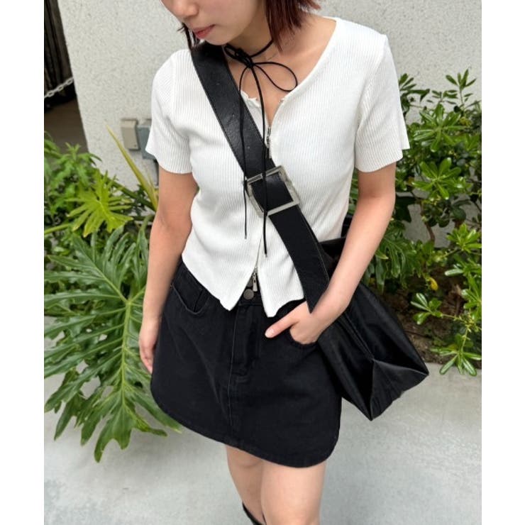 Delfy》半袖ダブルジップカーディガン[品番：ORYW0000010]｜nemne