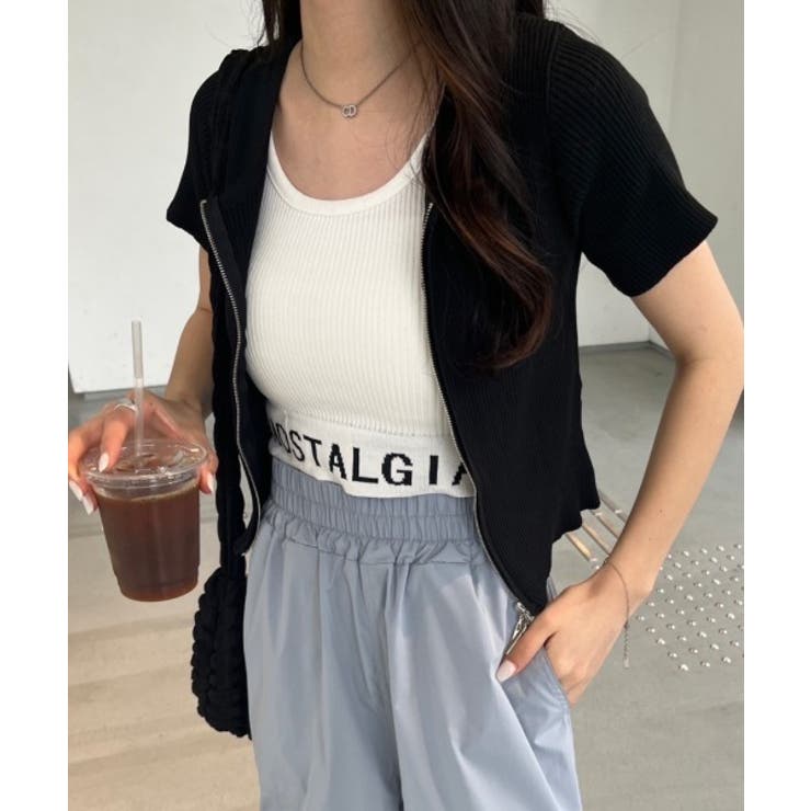 Delfy》半袖ダブルジップカーディガン[品番：ORYW0000010]｜nemne