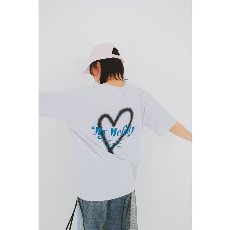 《メロクロコラボ》ハートモチーフTシャツ | nemne | 詳細画像1 