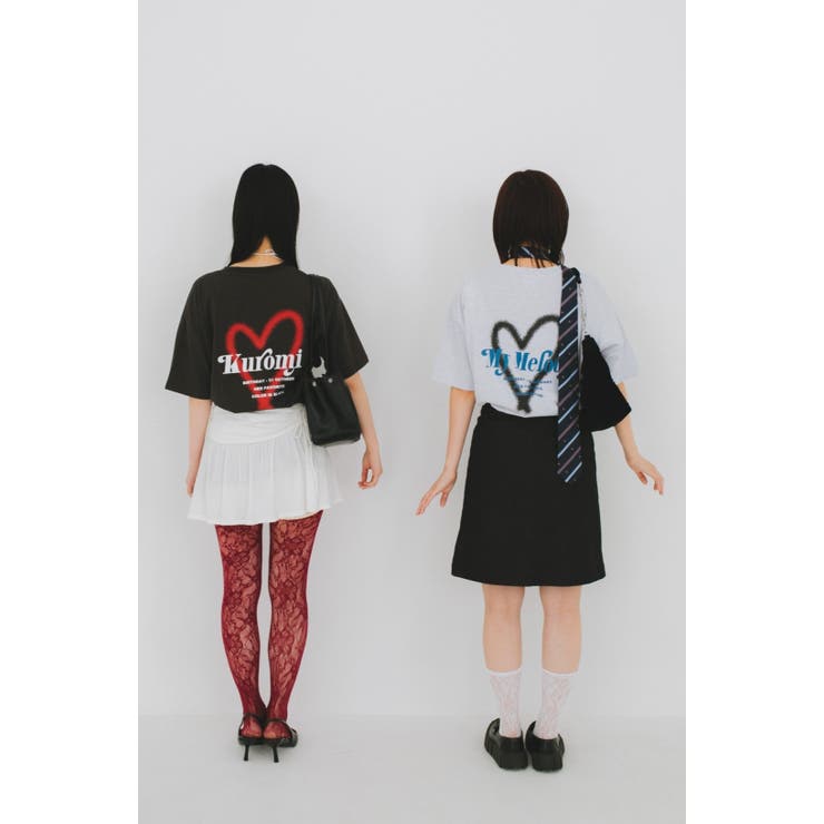 《メロクロコラボ》ハートモチーフTシャツ | nemne | 詳細画像21 