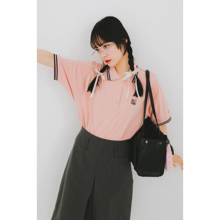 マイメロディ・クロミコラボ》1ポイント刺繍ポロシャツ[品番