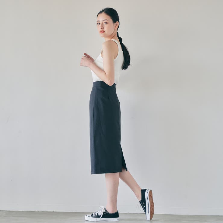 ATON タイトスカート　2 ATON タイトスカート 2 MICRO COTTON SATIN | ギャザースカート