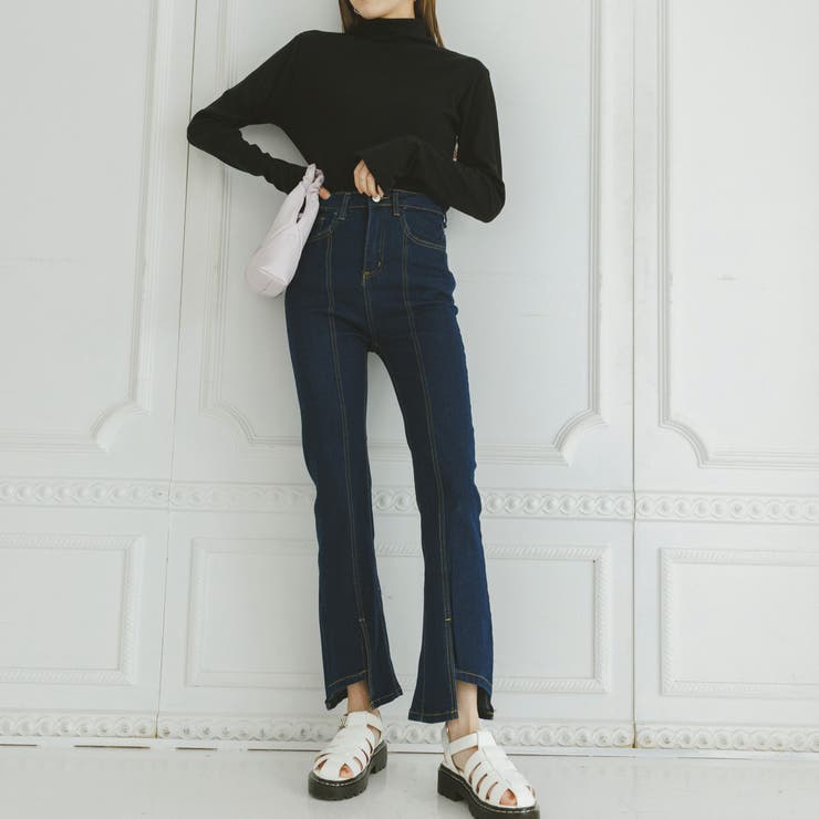 ハイネックカットソープルオーバー 長袖 タートルネック | Ada. | 詳細画像16 