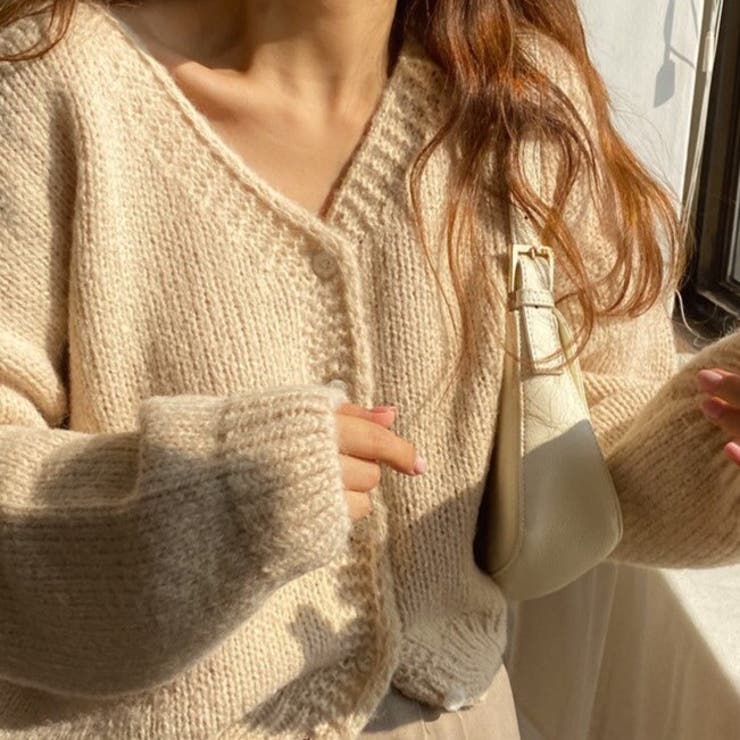 ボリュームローゲージカーディガン オーバーサイズ ゆったり | Ada. | 詳細画像10 