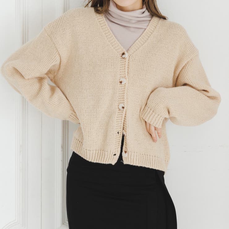 ボリュームローゲージカーディガン オーバーサイズ ゆったり | Ada. | 詳細画像2 