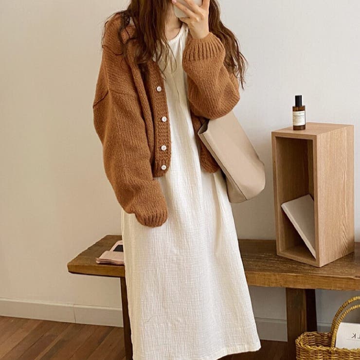 ボリュームローゲージカーディガン オーバーサイズ ゆったり | Ada. | 詳細画像24 