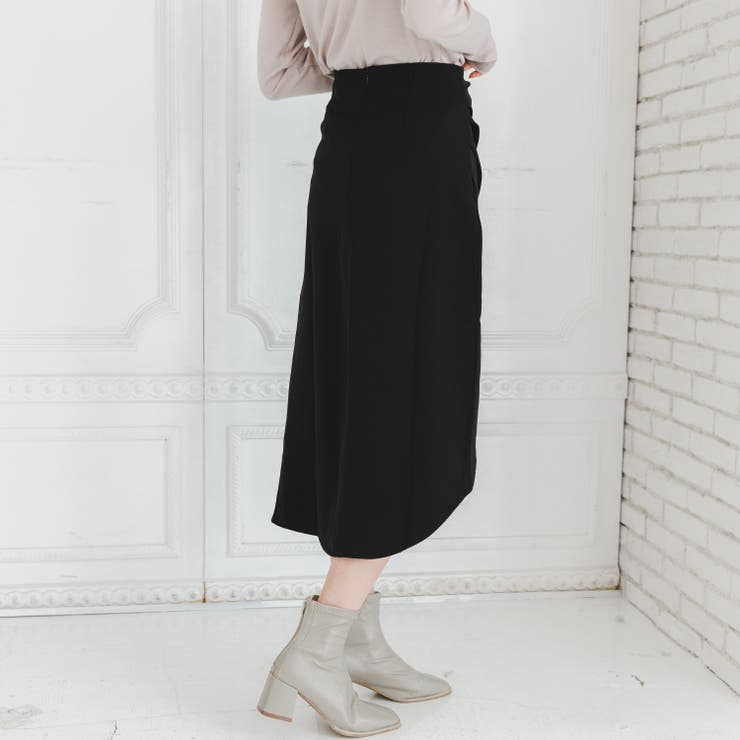ドレープデザインナロースカート 春 春服[品番：ORGW0000262]｜Ada