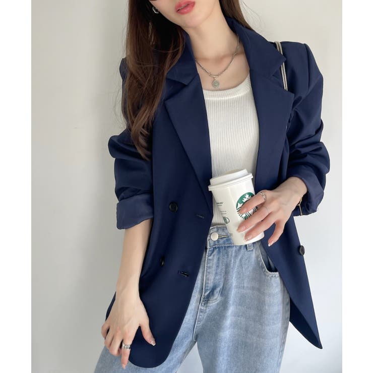 テーラードジャケット ダブルボタン オーバーサイズ | Ada. | 詳細画像23