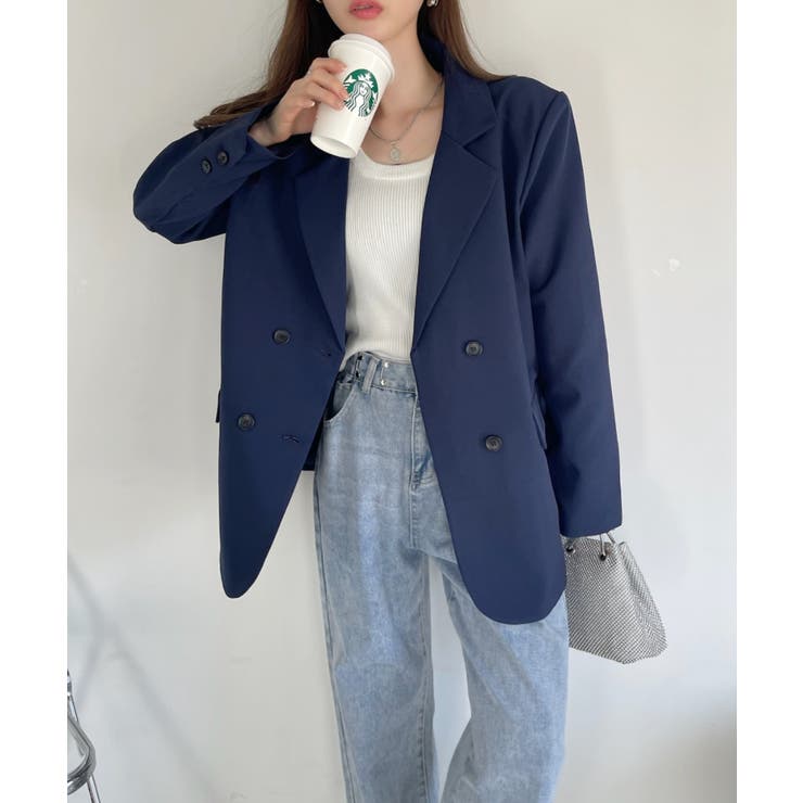 テーラードジャケット ダブルボタン オーバーサイズ | Ada. | 詳細画像29