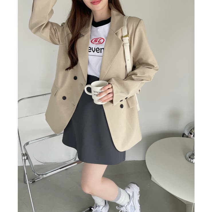 テーラードジャケット ダブルボタン オーバーサイズ | Ada. | 詳細画像32