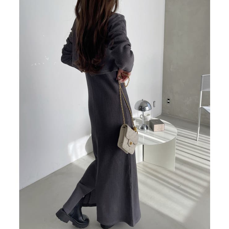 2pcs ワッフル ワンピース[品番：ORGW0008624]｜Ada.（エイダ）の