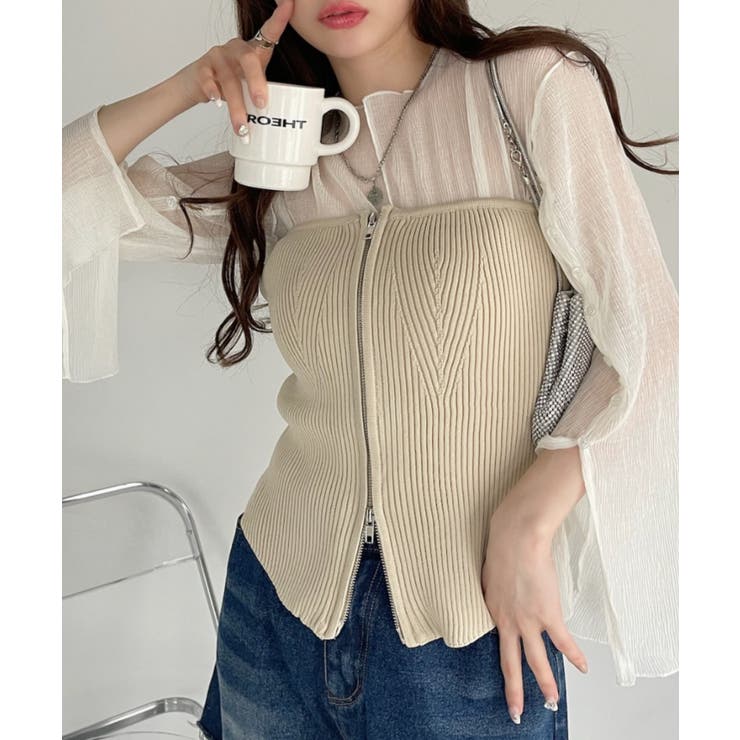 Wジップ ニット ビスチェ[品番：ORGW0008593]｜Ada.（エイダ）のレディースファッション通販｜SHOPLIST（ショップリスト）