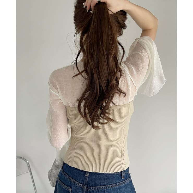 エミアトリエ新品⭐️emmiウィッシュブルセンタージップマルチウェイニットビスチェ ONLINE限定カラー】マルチショルダー（ショルダーバッグ）｜emmi