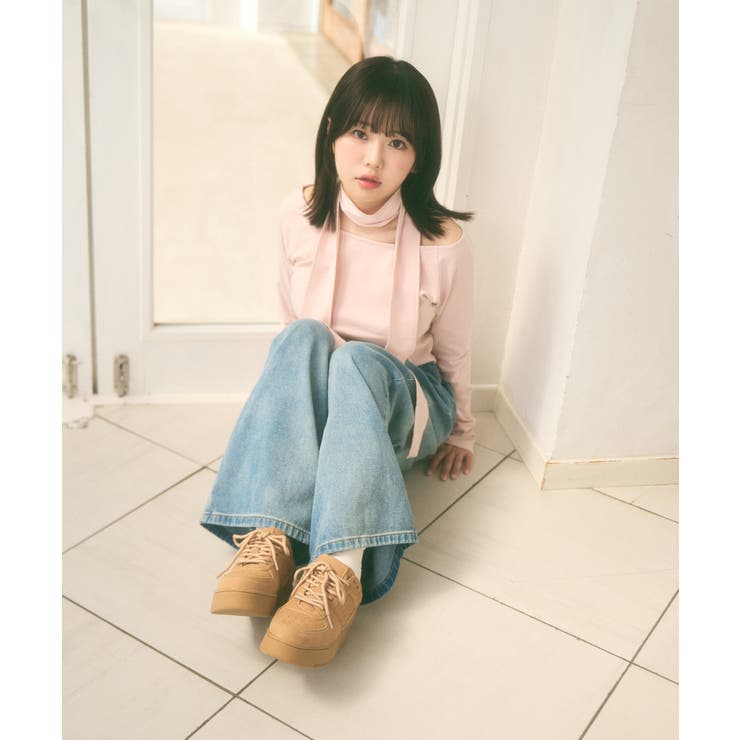 マフラー付き ボートネック カットソー | Ada. | 詳細画像28