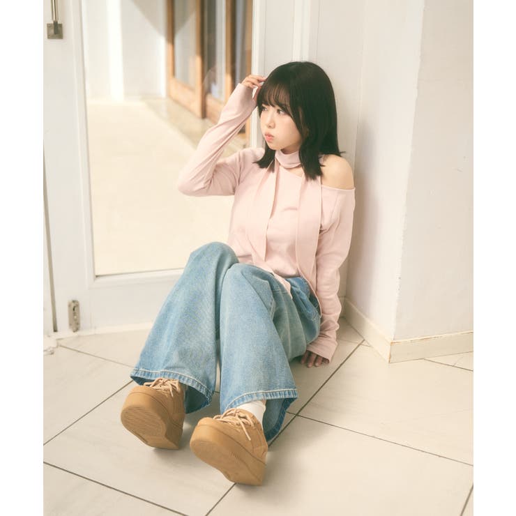 マフラー付き ボートネック カットソー | Ada. | 詳細画像29