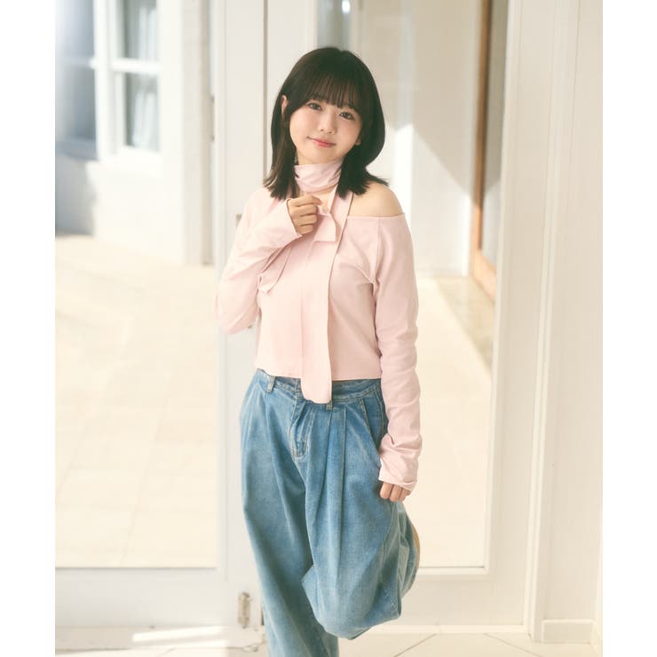 マフラー付き ボートネック カットソー | Ada. | 詳細画像34