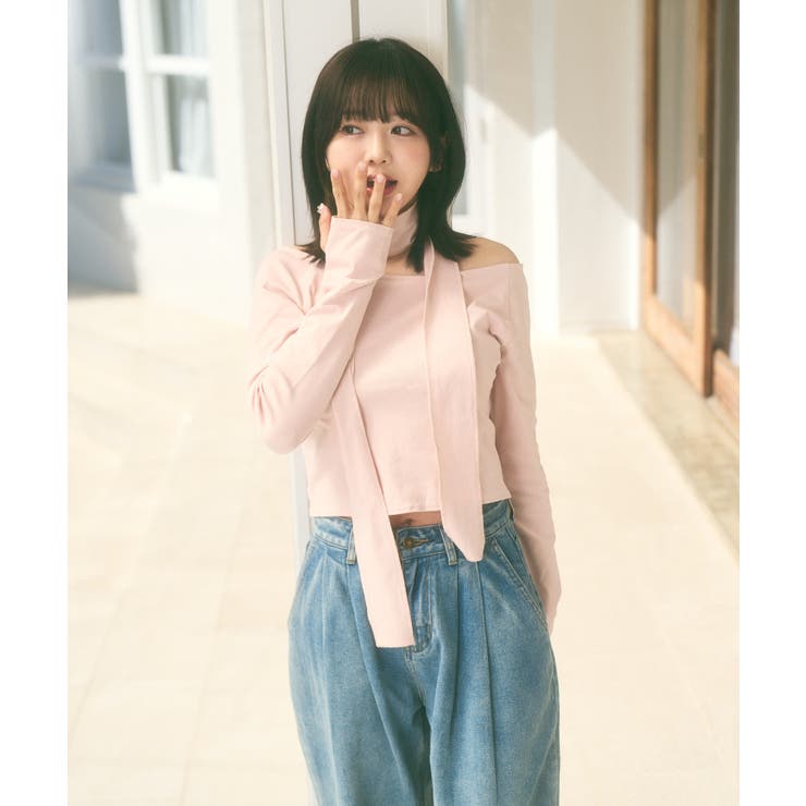 マフラー付き ボートネック カットソー | Ada. | 詳細画像37