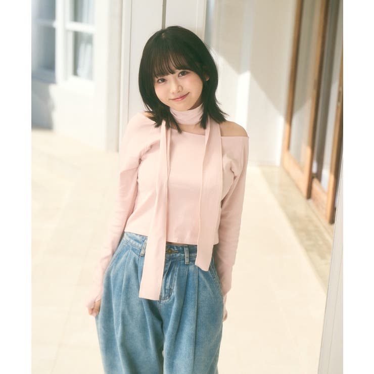 マフラー付き ボートネック カットソー | Ada. | 詳細画像38