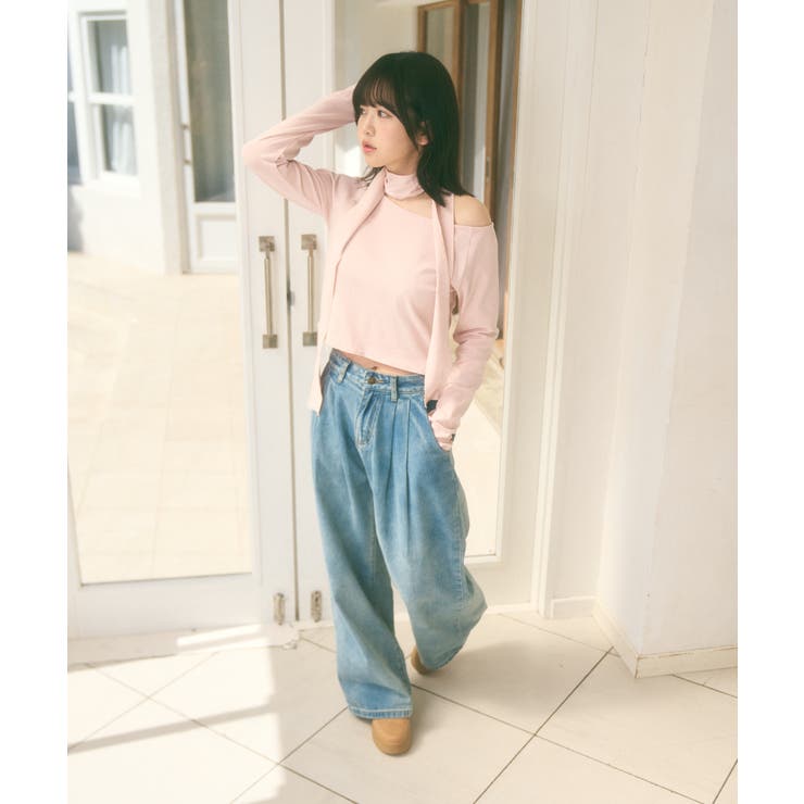 マフラー付き ボートネック カットソー | Ada. | 詳細画像41