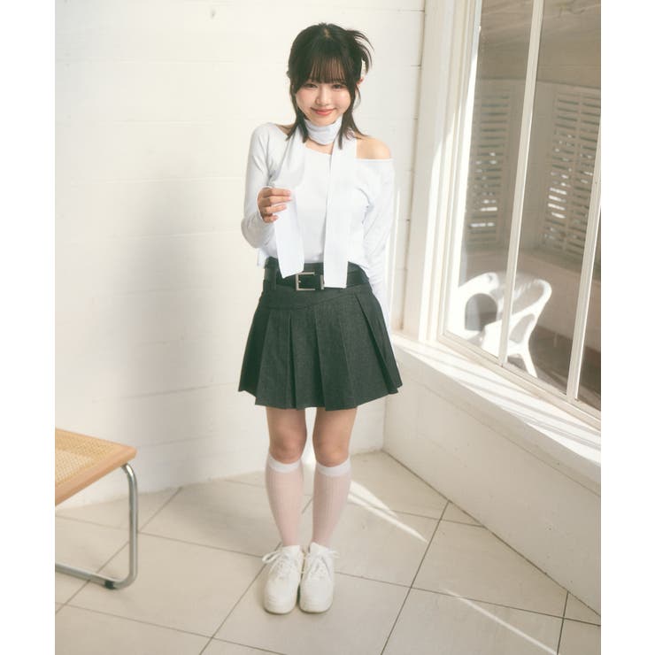 マフラー付き ボートネック カットソー | Ada. | 詳細画像51