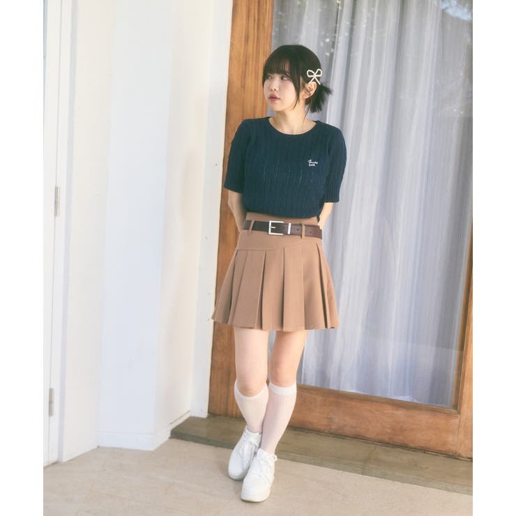 EMODA インパン付きプリーツスカート Ada. スカート インパン 裏地付き プリーツ ミニスカート